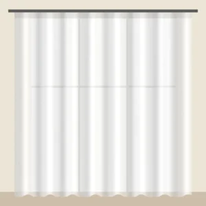 Snow White Linen-Look Sheer Office Curtain DF 260-44 fabric