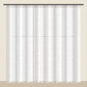 Snow White Linen-Look Sheer Office Curtain DF 702-02 fabric