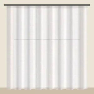 Snow White Linen-Look Sheer Office Curtain DF 702-16 fabric