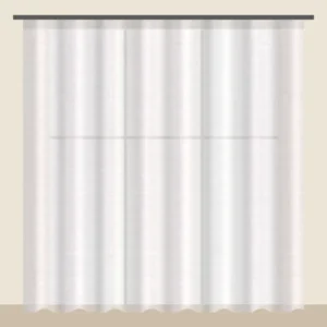 Snow White Linen-Look Sheer Office Curtain DF 702-17 fabric