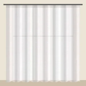 Snow White Linen-Look Sheer Office Curtain DF 702-18 fabric