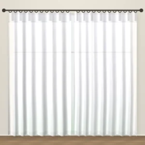 Snow White Tweed Linen Sheer Office Curtain DF 360-06 fabric