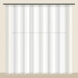 Snow White Voile Sheer Office Curtain DF 260-03 fabric