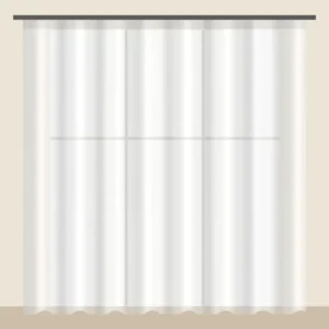 Snow White Voile Sheer Office Curtain DF 260-10 fabric
