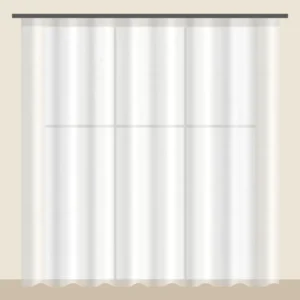 Snow White Voile Sheer Office Curtain DF 260-25 fabric