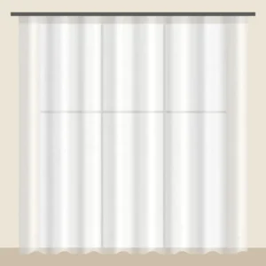 Snow White Voile Sheer Office Curtain DF 260-39 fabric