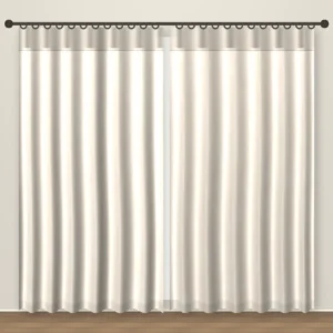 Soft Peach Rustic Linen Office Curtain DF 204-37 fabric