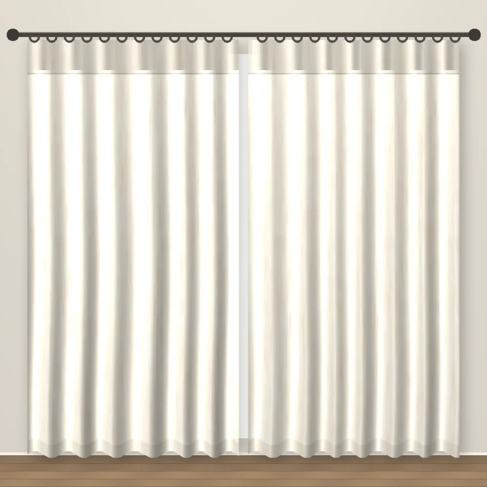 Warm White Artesia Linen Office Curtain DF 239-17 fabric