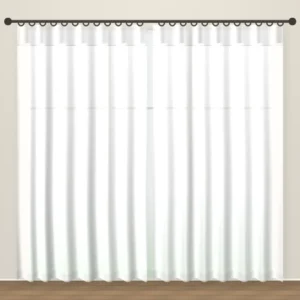 Whisper White Luxe Linen Sheer Office Curtain DF 207-25 fabric