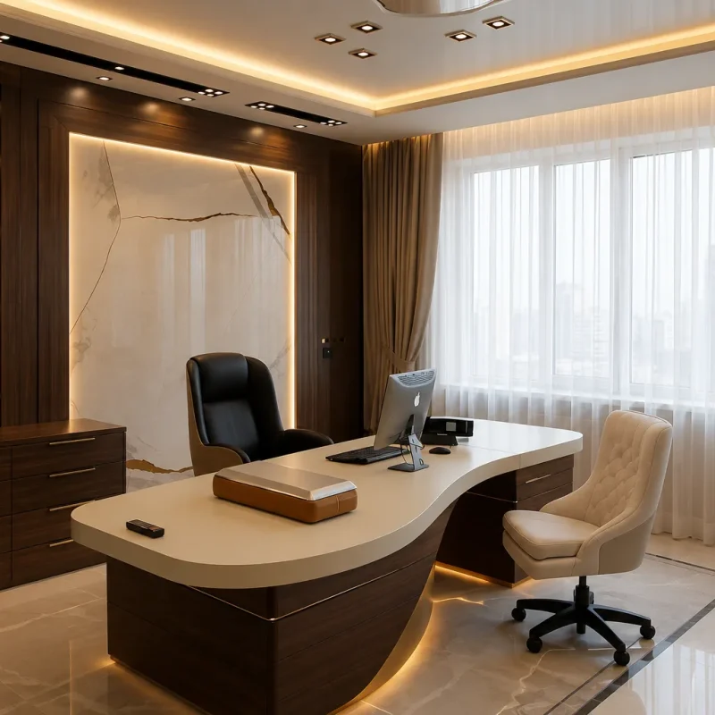 sheer curtain for office project 5